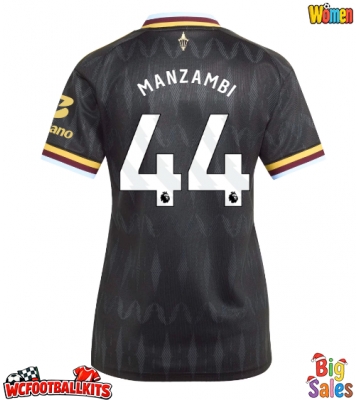 Aston Villa Johan Manzambi #44 Replica Away Stadium Shirt for Women 2026-27 Short Sleeve